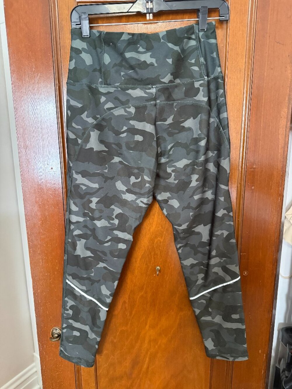 Marika Watercolor Camo Leggings in Olive Green & Black